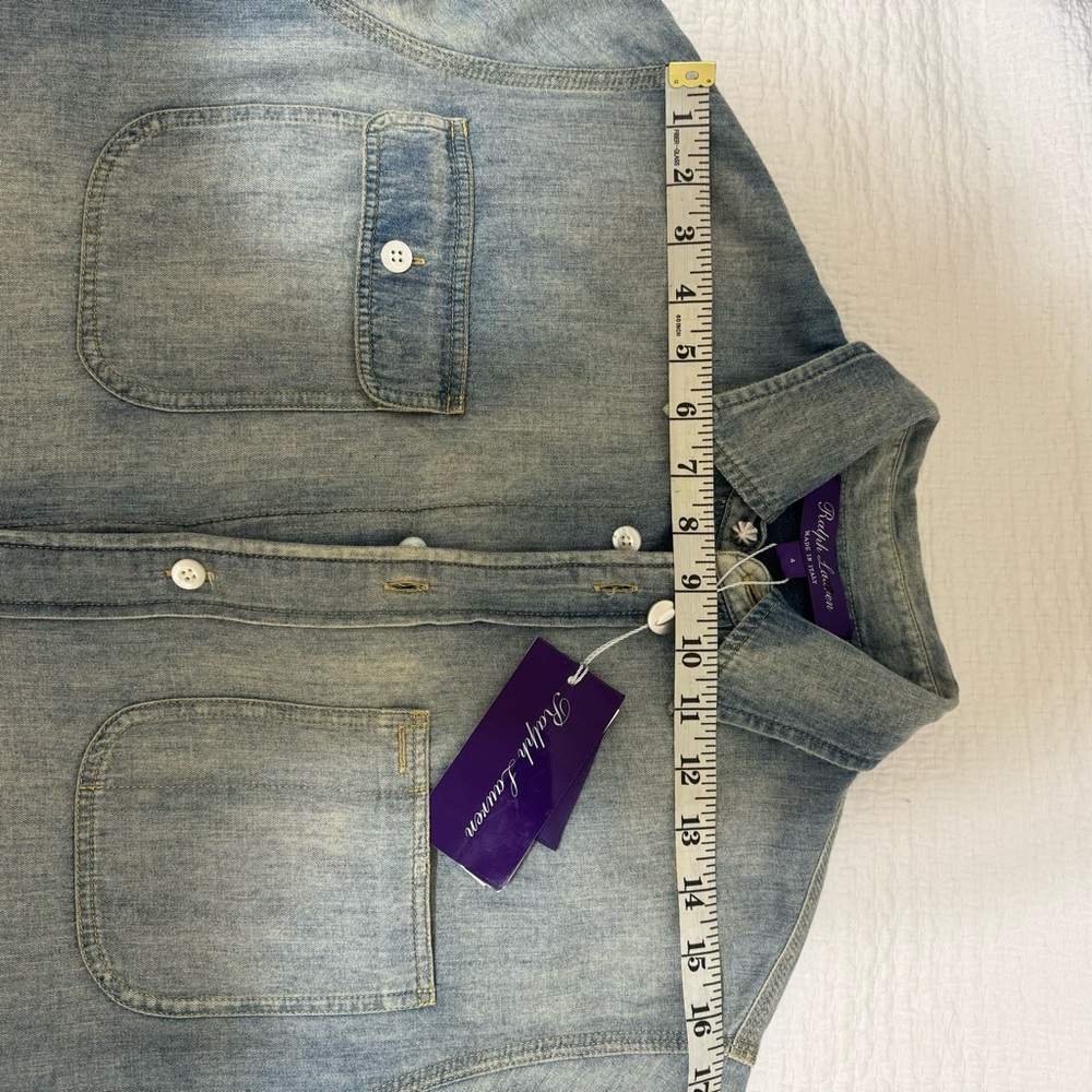 Ralph Lauren collection Light Blue Denim Shirt, size 4, brand new. Women’s - Picture 7 of 9